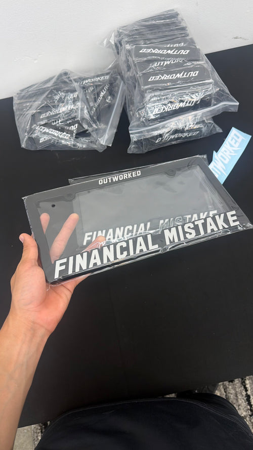 Financial Mistake Plate Frame