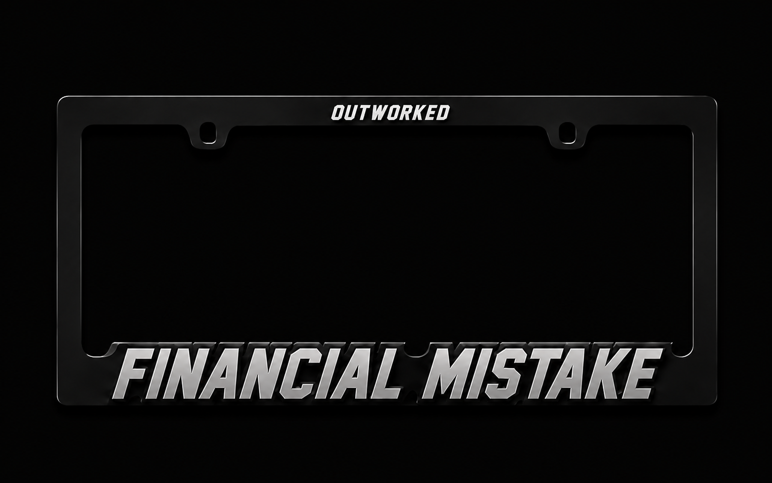 Financial Mistake Plate Frame